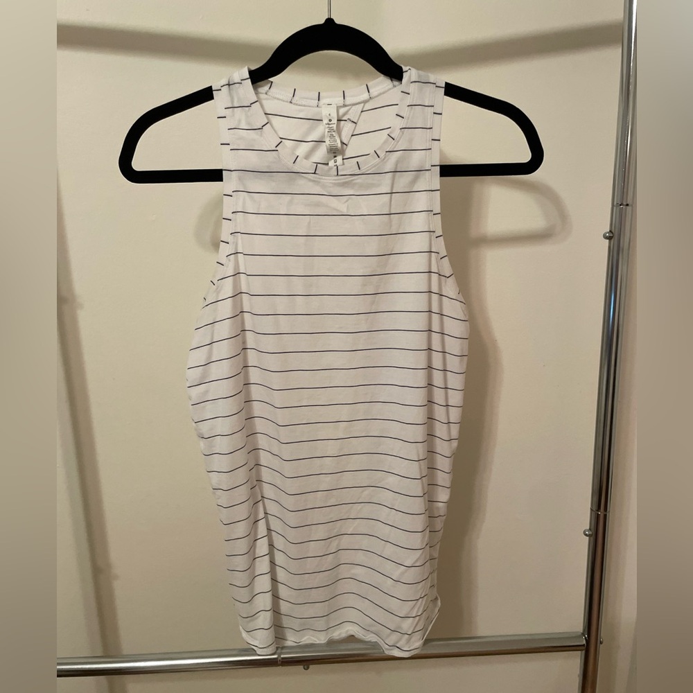 Lululemon Athletica White Sleeveless Halter Tank Top